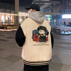 BQMF27-P90港风拼接棒球服男士棉服男棉袄男潮牌棒球服棉袄男潮牌，男装棉衣，电商B367