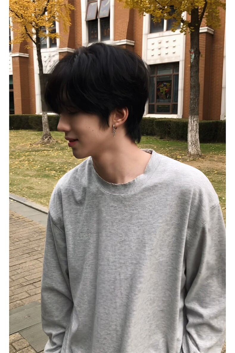 亲肤宽松文艺经典圆领T恤柔软舒适随性慵懒风上衣HY898TP28控49,男装T恤,电商A102B