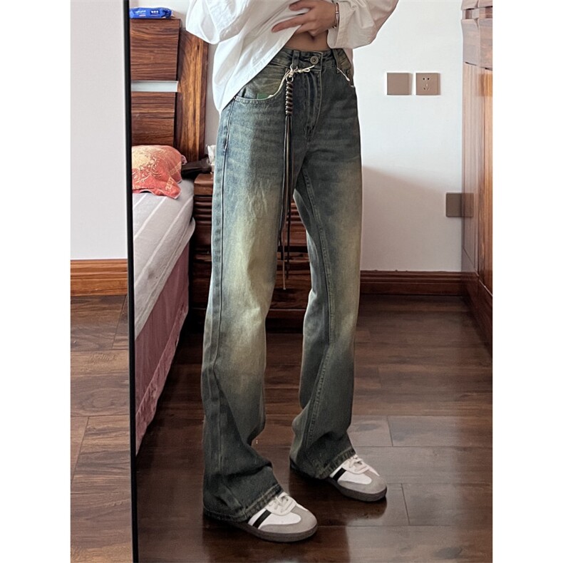 【有货】美式517弯刀牛仔裤男高街vibe微喇裤子修身K08LL-特P45,男装牛仔裤,星座1007（原301D）
