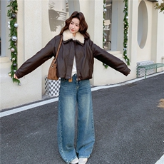 2026冬季皮衣加绒短款RF2C290-6895#-P190-K285，女装皮衣，2C290