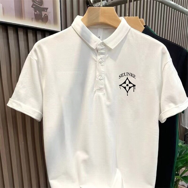 美式简约百搭男士翻领衬衫半袖夏季新款重磅潮牌polo衫短袖T,男装T恤,星座218-1（原230）