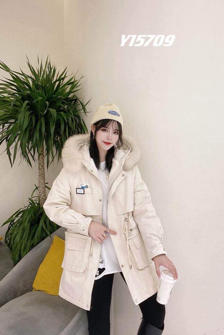 【现货】长款大毛领休闲派克，两个颜色两个码ml，其它，Moshus摩述