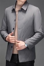 2023冬季中年男士休闲纯色棉衣男翻领棉服爸爸装外套JZX277-P158，男装棉衣，星座1105-3