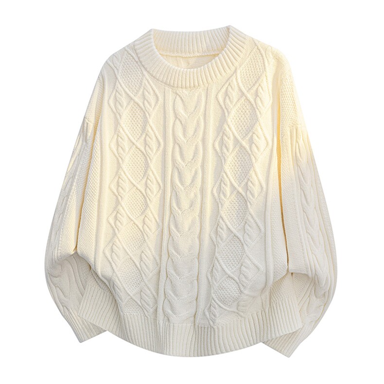 MD3343-CG-3DP50麻花圆领毛衣慵懒风宽松潮针织线衫外穿内搭线衫，男装针织衫/毛衣，星座510A-5