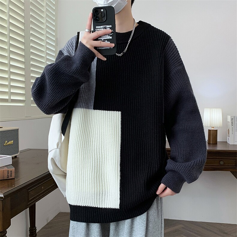 【新品】2025秋冬男士时尚休闲百搭针织毛衣潮流-M5109-P45图片