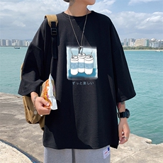 Q11148-P30春夏季七分袖t恤男大码五分袖男短袖中袖，男装T恤，电商A040