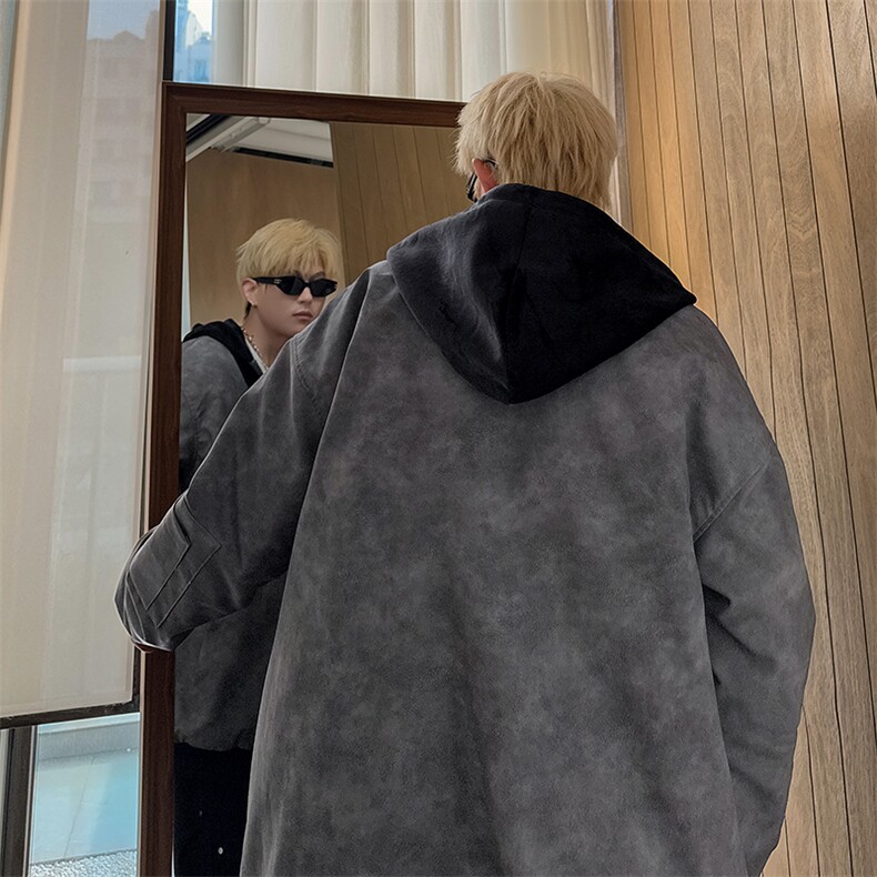 绗棉特批100控158178美式连帽机车棉服棉衣面包服外套男MY245,男装棉衣,电商B370