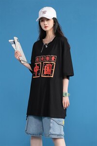 夏季爱印花中性风三色宽松T恤 A071-5502-P25（控38）图片