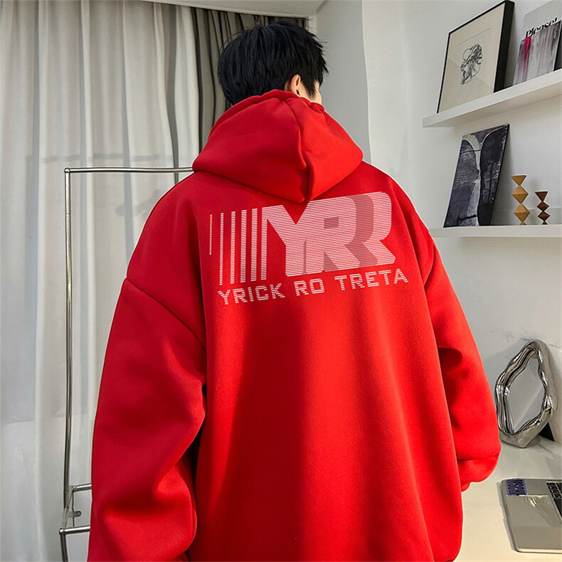 抖音得物供货 可提供视频 秋冬重磅美式宽松连帽卫衣DL1906图片