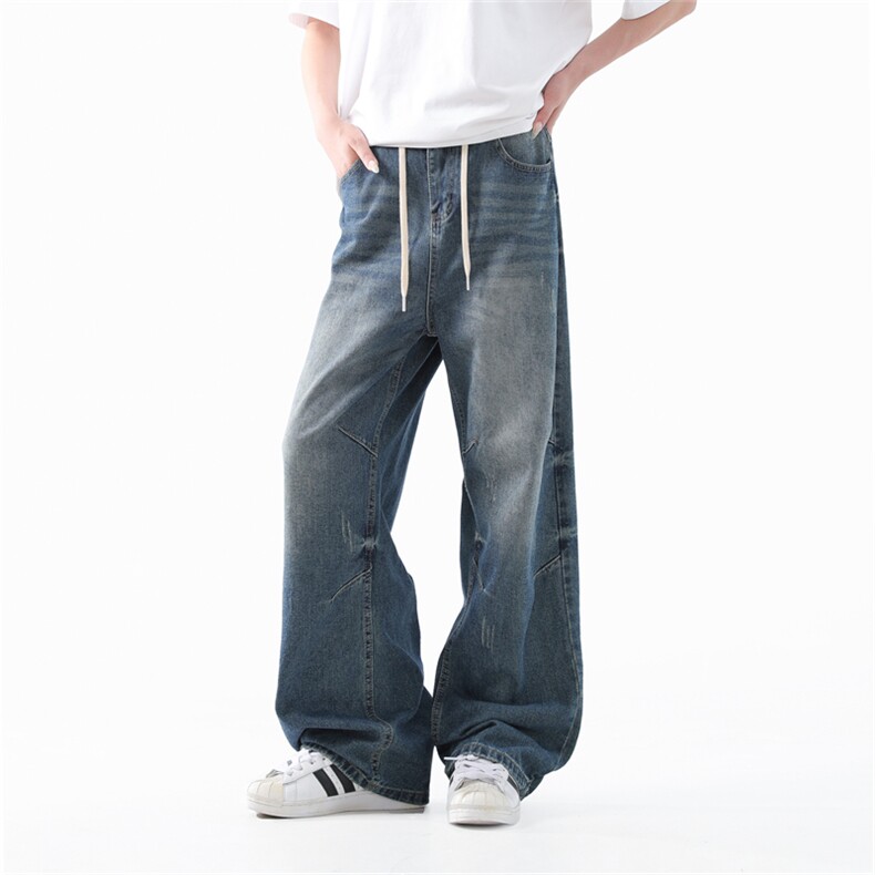 903-AK72-特P65【S-XXL】复古抽绳牛仔裤！4,男装牛仔裤,星座903
