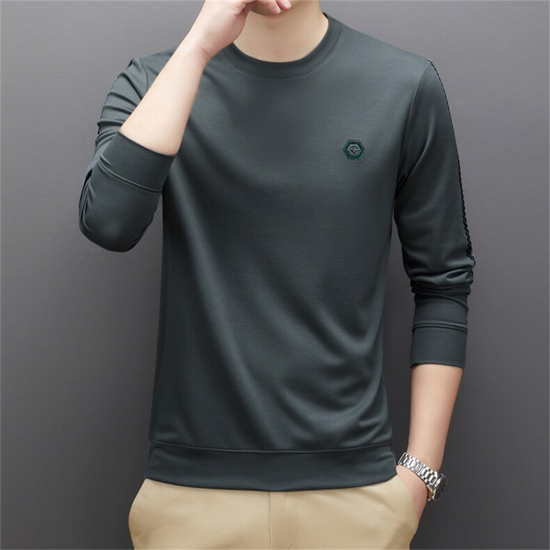 卫衣2023秋季新款男装商务休闲宽松时尚潮流百搭纯色男士上衣，男装卫衣，电商B212（原钱塘6029）