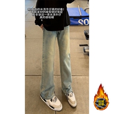 B221美式ins高街修身微喇牛仔裤LK24168-特P38控68加绒特P48控88，男装牛仔裤，电商B221