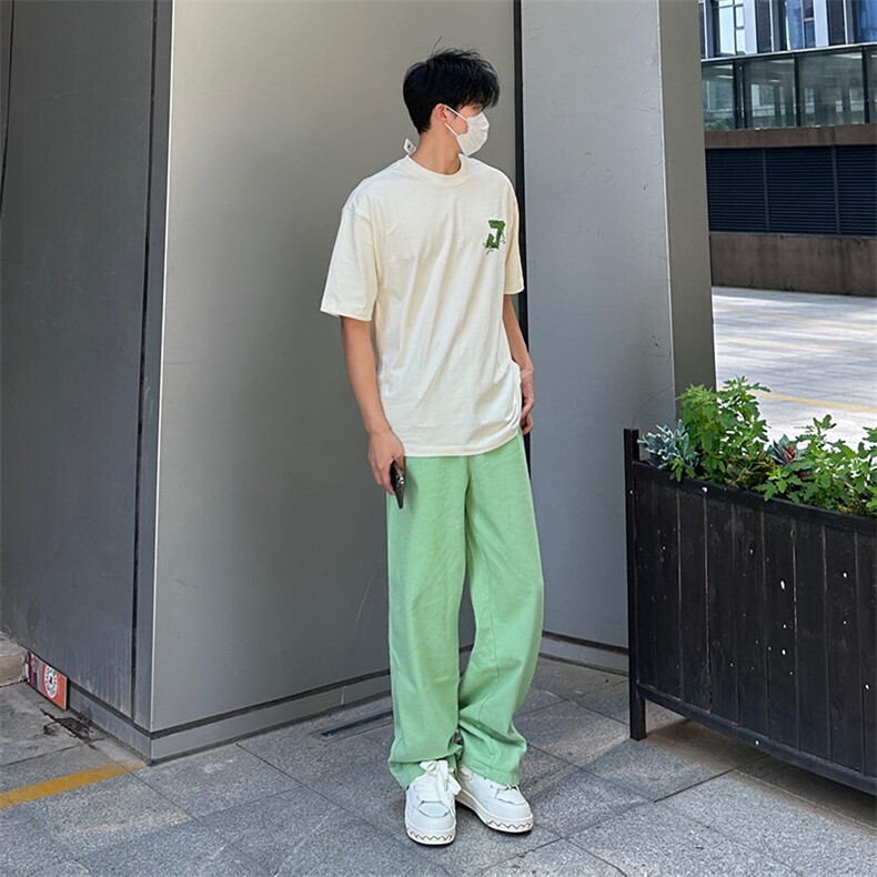 25年春季水洗高街vibe直筒宽松阔腿五色牛仔裤NZ2310-P55控78图片