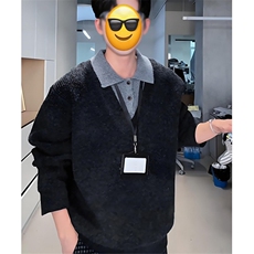 翻领针织衫男修身长袖polo领卫衣休闲百搭工装毛线衣M5162，男装针织衫/毛衣，星座1116A（原606A-3）