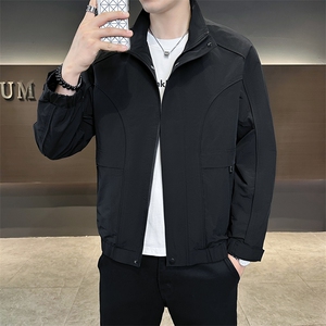 秋季新款夹克外套男春秋休闲百搭时尚立领男士夹克N818-P80图片