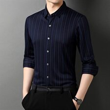 J581钱塘2021-1秋季新款男士高端轻奢羊毛长袖衬衣大货主推P115，男装衬衫，钱塘207-1
