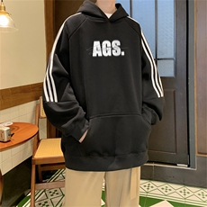 美式三杠条纹复连帽卫衣秋冬男女宽松长袖SWY2475-P55控8850棉，男装卫衣，电商B370
