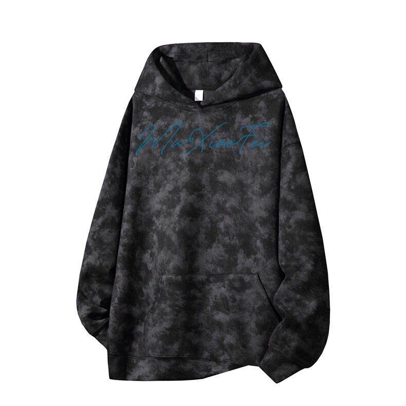 得物供货、重磅420克现货麂皮绒扎染卫衣HD019-1-WL25247ZR-P45,男装卫衣,电商019-1