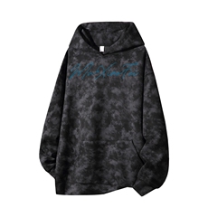 得物供货、重磅420克现货麂皮绒扎染卫衣HD019-1-WL25247ZR-P45，男装卫衣，电商019-1