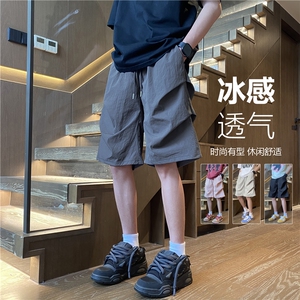 2025夏季新款褶皱设计速干宽松休闲短裤B315-K24167-特p25控48图片