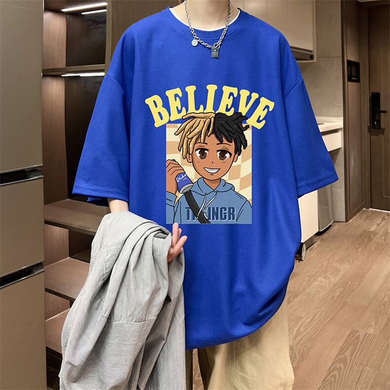 华夫格t恤男短袖男大码五分袖酒店风HT73271-P22,男装T恤,电商A040