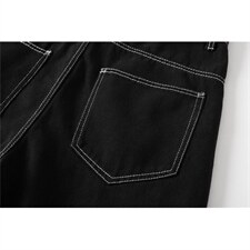 xz116-k16025-P35-图现货黑色拼接弯刀现货牛仔裤，男装牛仔裤，星座116