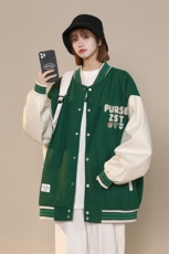 中性风秋季夹克宽松落肩拼色棒球服上衣外套DSA157B-JK714-P78，男装夹克，电商A157B