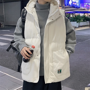 冬款加棉加厚连帽棉服宽松马甲背心棉衣外套男士 8130-P95控价118图片