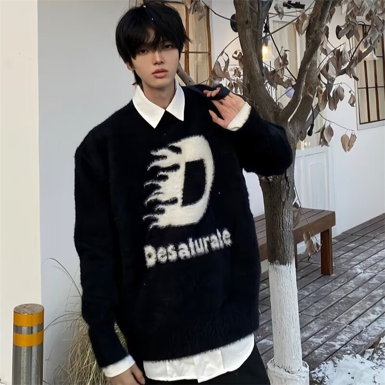 秋冬新款毛衣潮牌男针织套头衫秋冬款时尚休闲上衣MY7164-P52,男装针织衫/毛衣,星座208-5