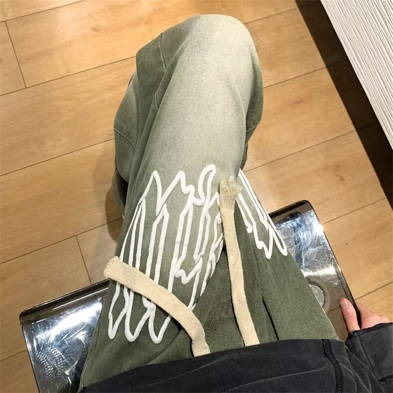 牛仔裤男秋季潮大码休闲裤子高街Z7107P45,男装牛仔裤,星座1116-2