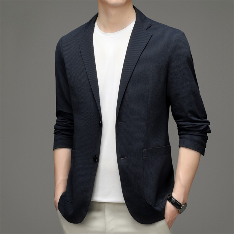 春秋季新款2022男装商务休闲中年男士西服外套小西装爸爸上衣,男装西服,电商B212（原钱塘6029）