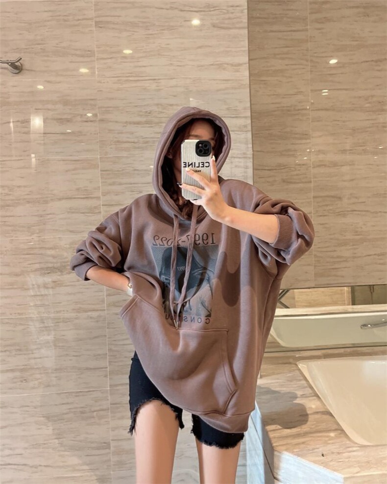 泽妤加绒卫衣，女装卫衣/绒衫，泽妤