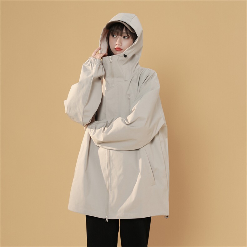 JK8101/P60春装现货中性风防水冲锋衣男女风衣夹克美式机能外套，女装风衣，电商A141