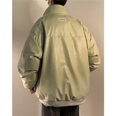 新款美式PU皮棉衣冬季加厚棉服潮牌机车外套ins男D233P128，男装棉衣，电商A335-1（原A458）