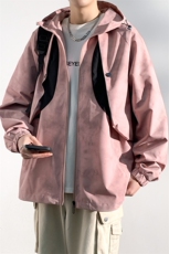 工装冲锋衣外套男新款拼接撞色连帽运动休闲夹克A406JK6005P78，男装夹克，星座309（原A406）