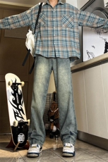 A178星空纹美式休闲牛仔裤男直筒宽松DY126P50限价69，男装牛仔裤，电商A178