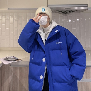新款克莱因蓝外套男冬季潮棉服情侣装高级感炸街男装 W2411-P90图片