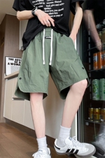8XL-M特大码轻薄冰丝短裤男宽松男五分裤速干中裤排扣DK1532P38，男装牛仔裤，电商D206-1