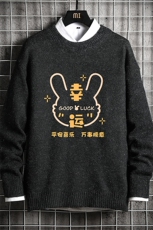 加厚加绒毛衣男大码毛线衣男针织衫M19297-P45加绒款-P65网格，男装针织衫/毛衣，电商A040A