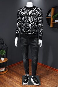 3640 冬季新款潮男个性提花加厚羊绒毛衣 主推款长期做图片