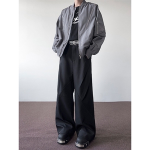 港风 cleanfit解构休闲裤西裤微喇长裤A014-DY25017-P60控88图片