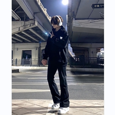 微喇牛仔裤男韩版潮流高街帅春季2025新款ins直筒长裤RK1508-P36，男装牛仔裤，星座412