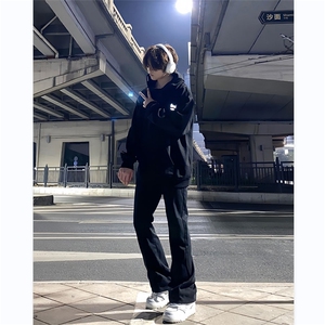 微喇牛仔裤男韩版潮流高街帅春季2025新款ins直筒长裤RK1508-P36