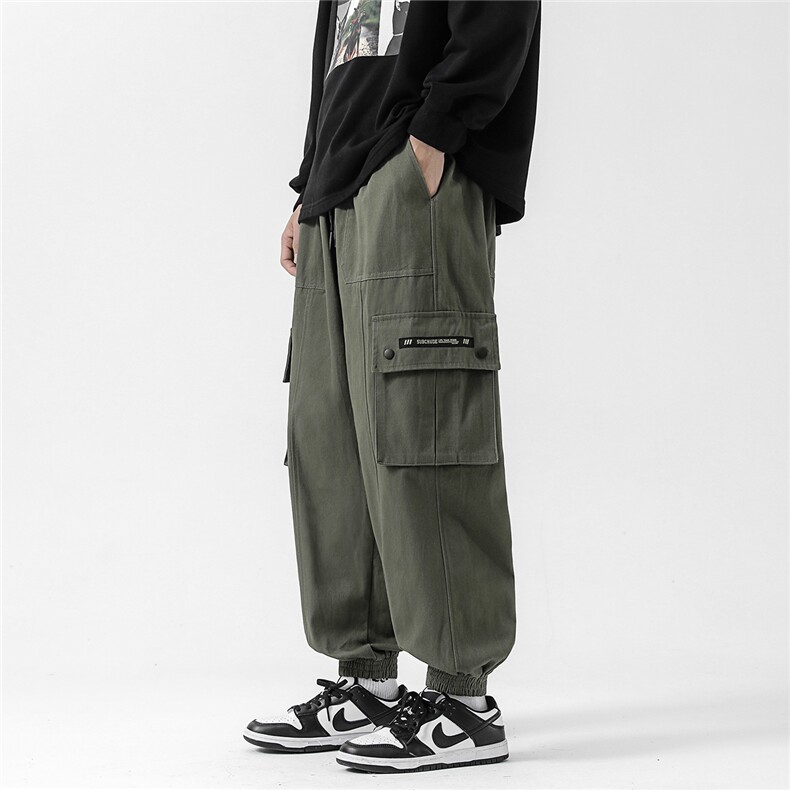 深度库存工装裤2023港风长裤束脚机能休闲裤K509-特P30加绒40,男装工装外套,电商A099