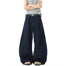 美式复古原色廓形弯刀高街牛仔裤男04XZ211-1-K2545-P65控88，男装牛仔裤，星座211-1