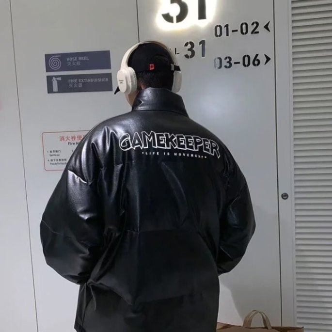 1506-1/MB1991/P82加厚皮棉衣男潮牌情侣立领宽松面包服百搭外套,男装棉衣,星座1506-1