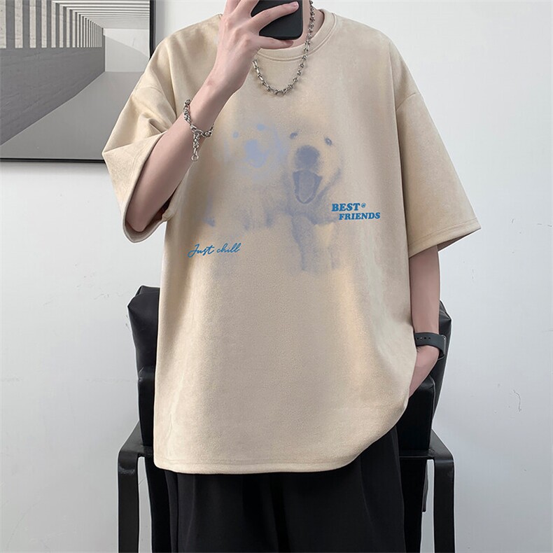 麂皮绒短袖t恤男大码半袖男JD82455-P25,男装T恤,电商A040