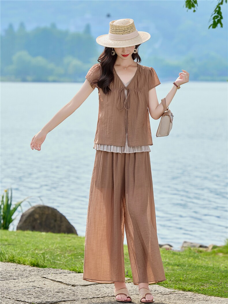 【现货！！！】文艺天丝棉麻两件套女夏季,女装套装/套裙,素月