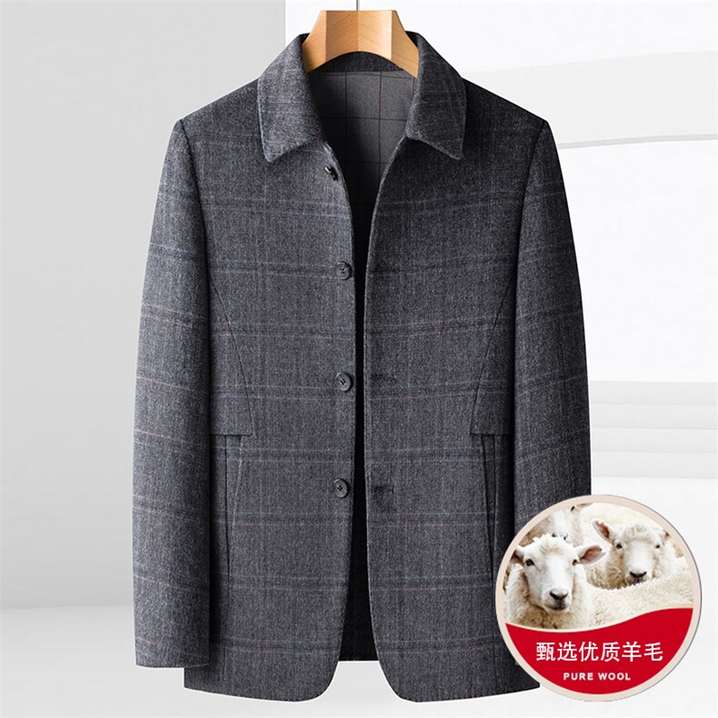 CSYM96622钱塘2020-2中年男士商务休闲简约冬季厚款夹克P245,男装夹克,钱塘207-2