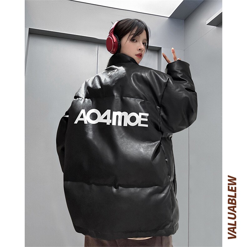 均可提供短视频高品质港风A04印花PU皮加厚棉衣PM140-p110控148,男装棉衣,星座508（原C305）